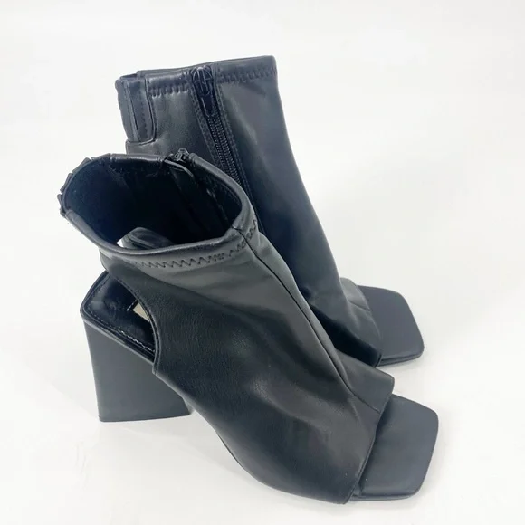 Steve Madden Transfer Peep Toe Bootie Sz 8.5 - Picture 4 of 7